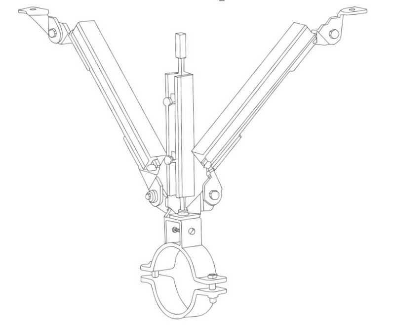 Lateral and Longitudinal Support of Single Pipe