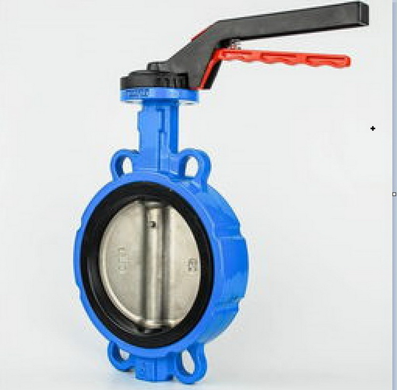 Handle midline butterfly valve.